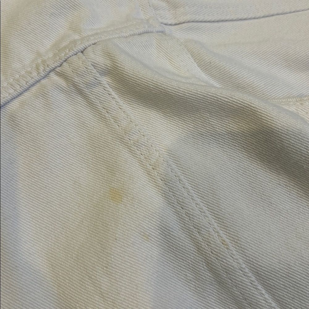 LifeShe White Cropped Denim Distressed Jacket, Women’s XL - Picture 8 of 8